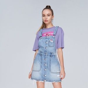 Miss Sixty x Buff Monster Denim Overall Dress